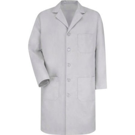 VF IMAGEWEAR Red Kap® Men's Lab Coat, Light Gray, Poly/Combed Cotton, 44" KP14GYRG44